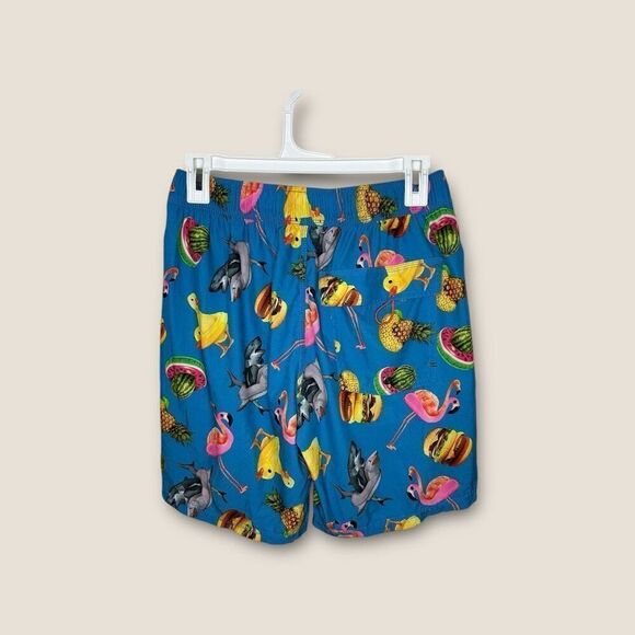 Saxx Oh Buoy 2in1 Volley 7" Swim Shorts Mega Meta Floaties Blue Size Small - Picture 4 of 12